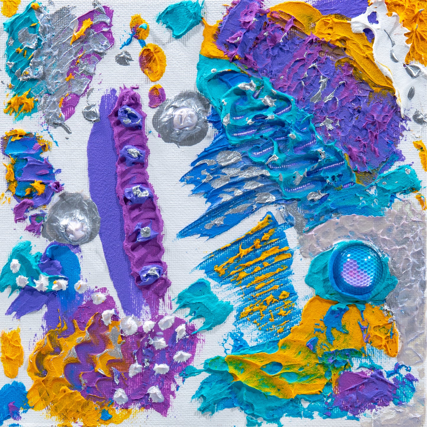 PLAYFUL EXCITEMENT AT MY CORE ~ 8" x 8"